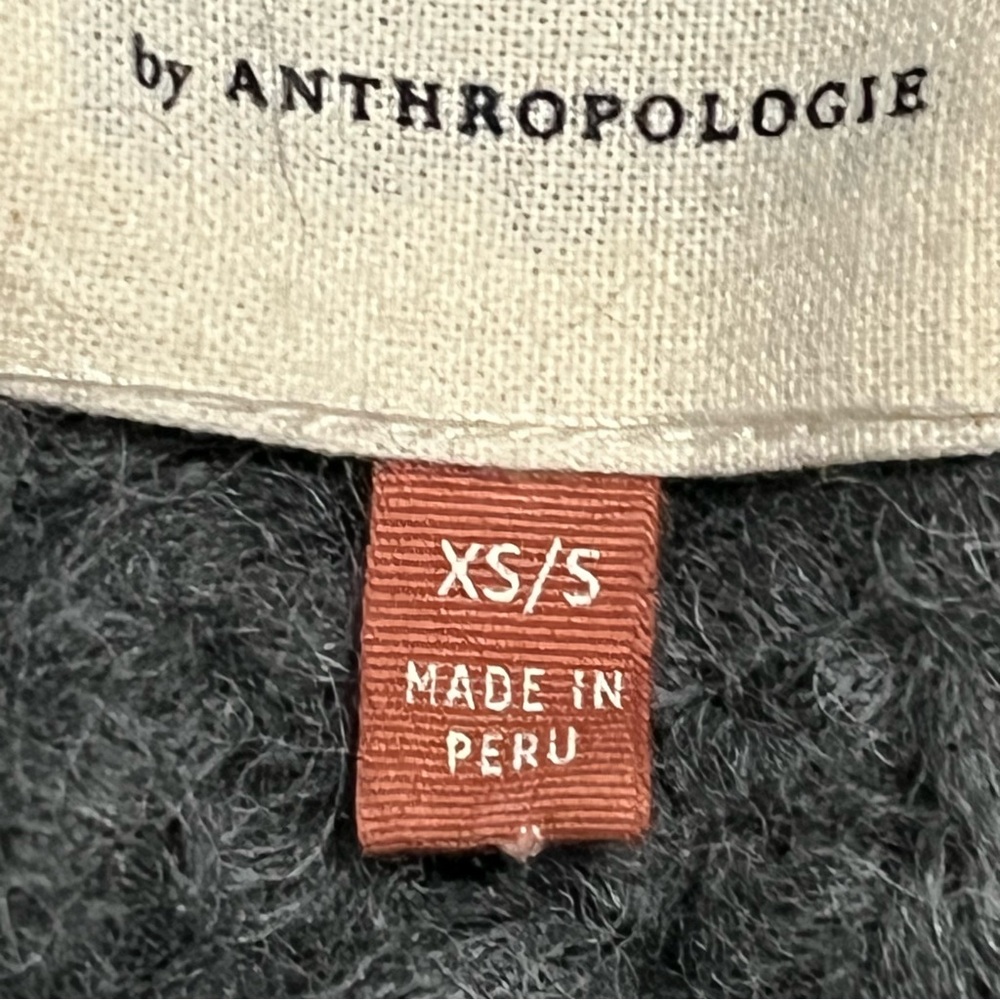Hand Knit & Heartfelt by Anthropologie Women’s Vest Gray Size XS/S Alpaca Wool - Picture 9 of 11